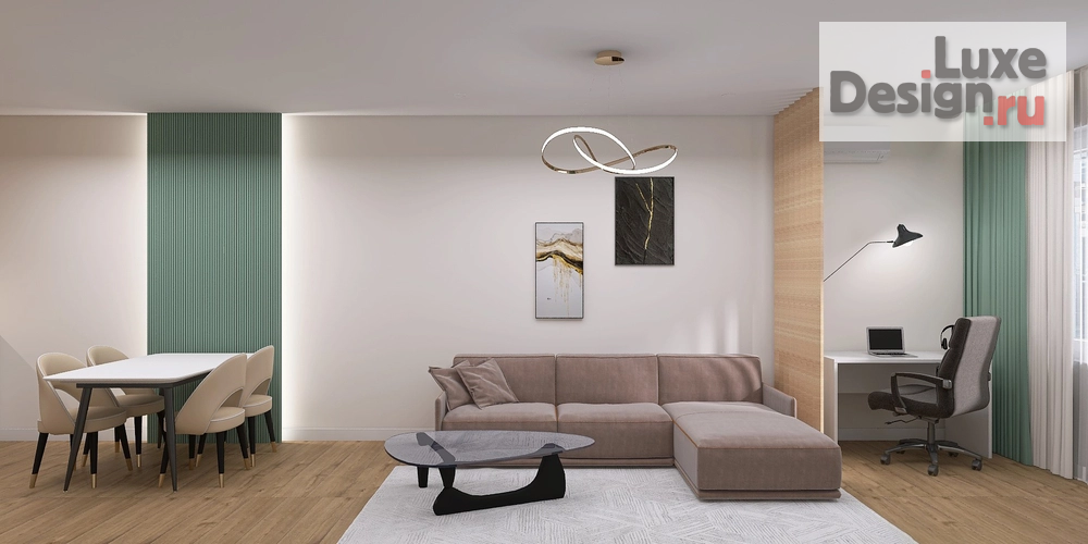 Дизайн интерьера трехкомнатной квартиры "Евро трешка" (фото 4)