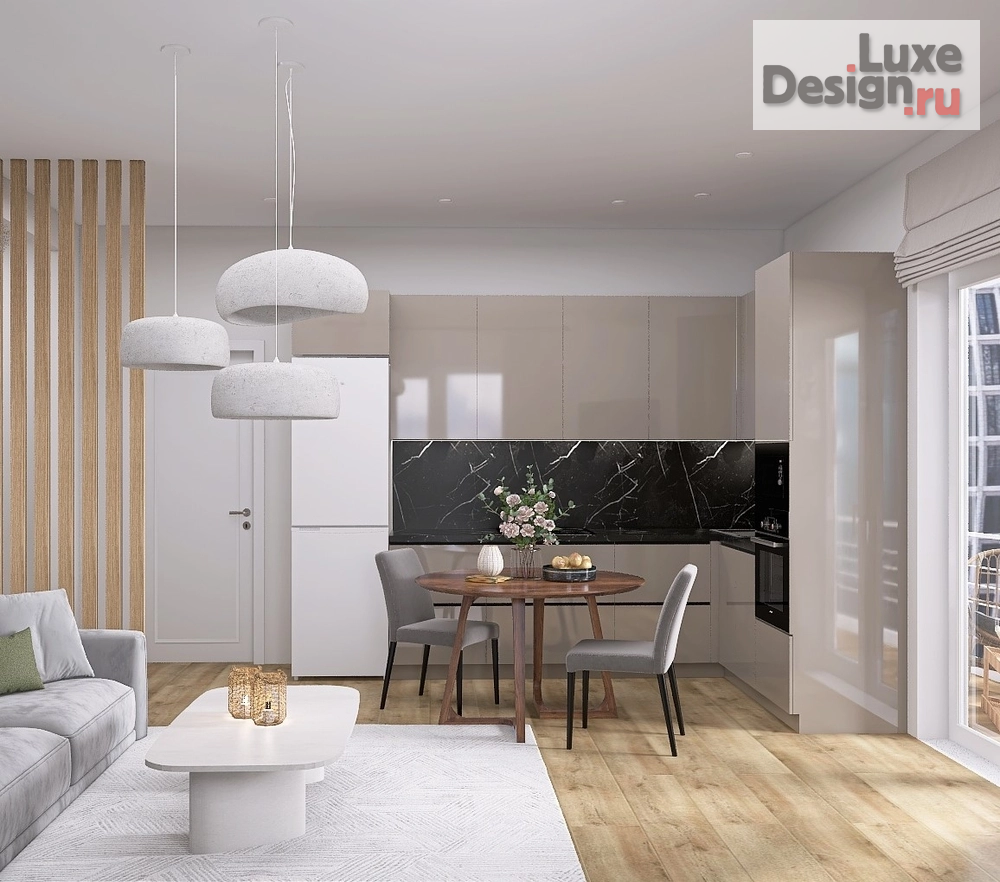 Дизайн интерьера двухкомнатной квартиры "Интерьер в стиле джапанди" (фото 5)