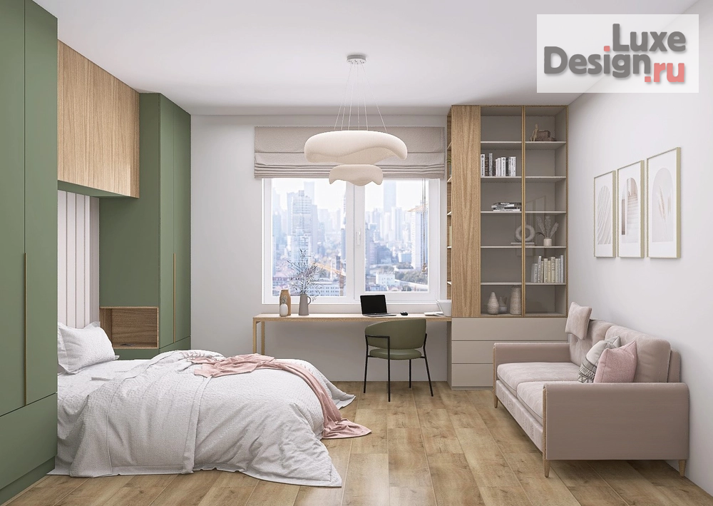 Дизайн интерьера двухкомнатной квартиры "Интерьер в стиле джапанди" (фото 6)