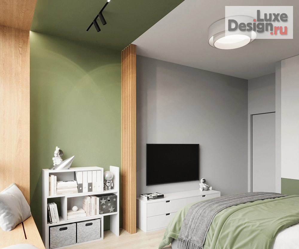 Дизайн интерьера комнаты "Визуализации и реализация детской в квартире г. Кемерово ЖК Парк квартал Южный" (фото 4)